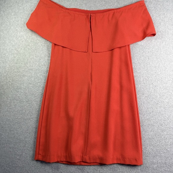 Charles Henry Off Shoulder Dress Womens S Orange Mini City Party Modern USA Made - Picture 10 of 11